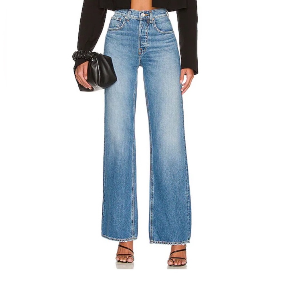 GRLFRND the Melanie high rise boot cut jeans size 27